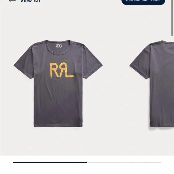 Ralph Lauren Double RL Tee with Gold Emblem RRL Ranch Logo T-Shirt NWT Size M - Picture 2 of 6